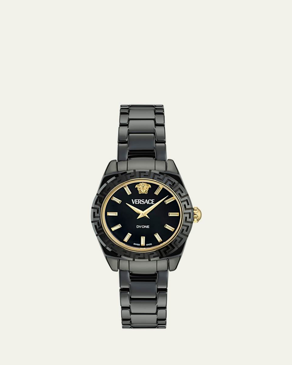 28mm DV One Watch with Bracelet Strap, Black
